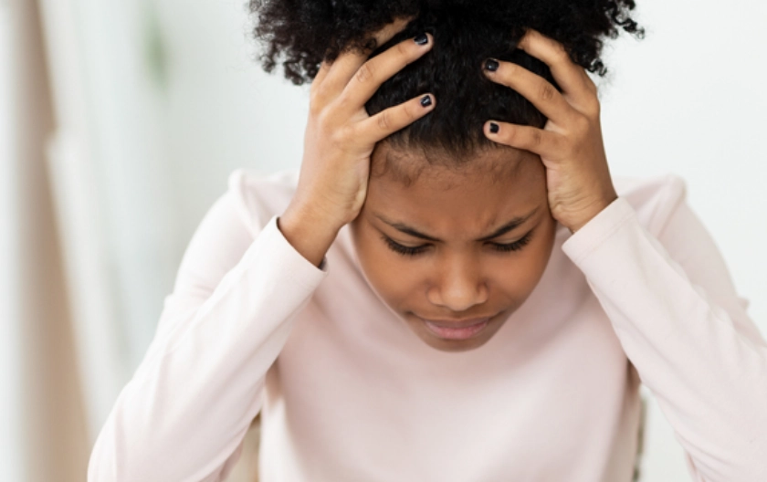 teen showing emotional distress such as anger or sadness
